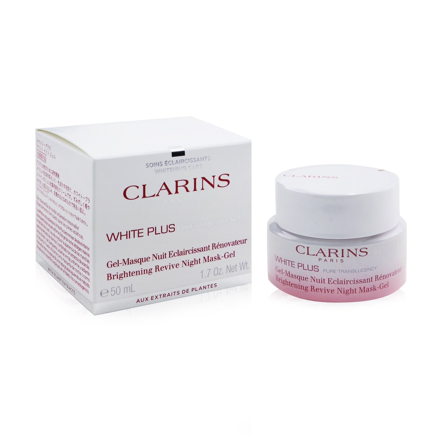 Clarins White Plus Pure Translucency Brightening Revive Night Mask-Gel 50ml/1.7oz