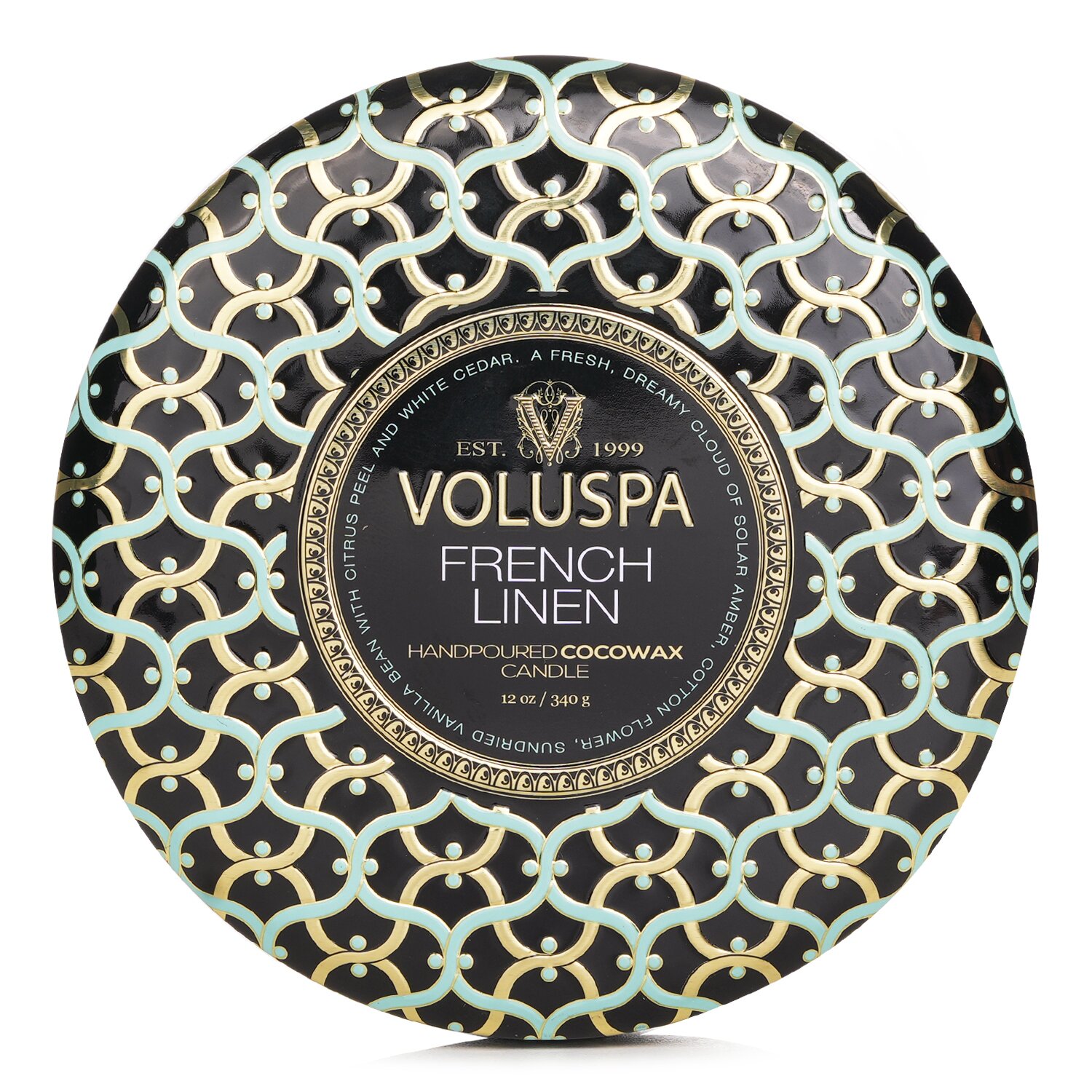 Voluspa 3 Wick Decorative Tin Candle - French Linen 340g/12oz