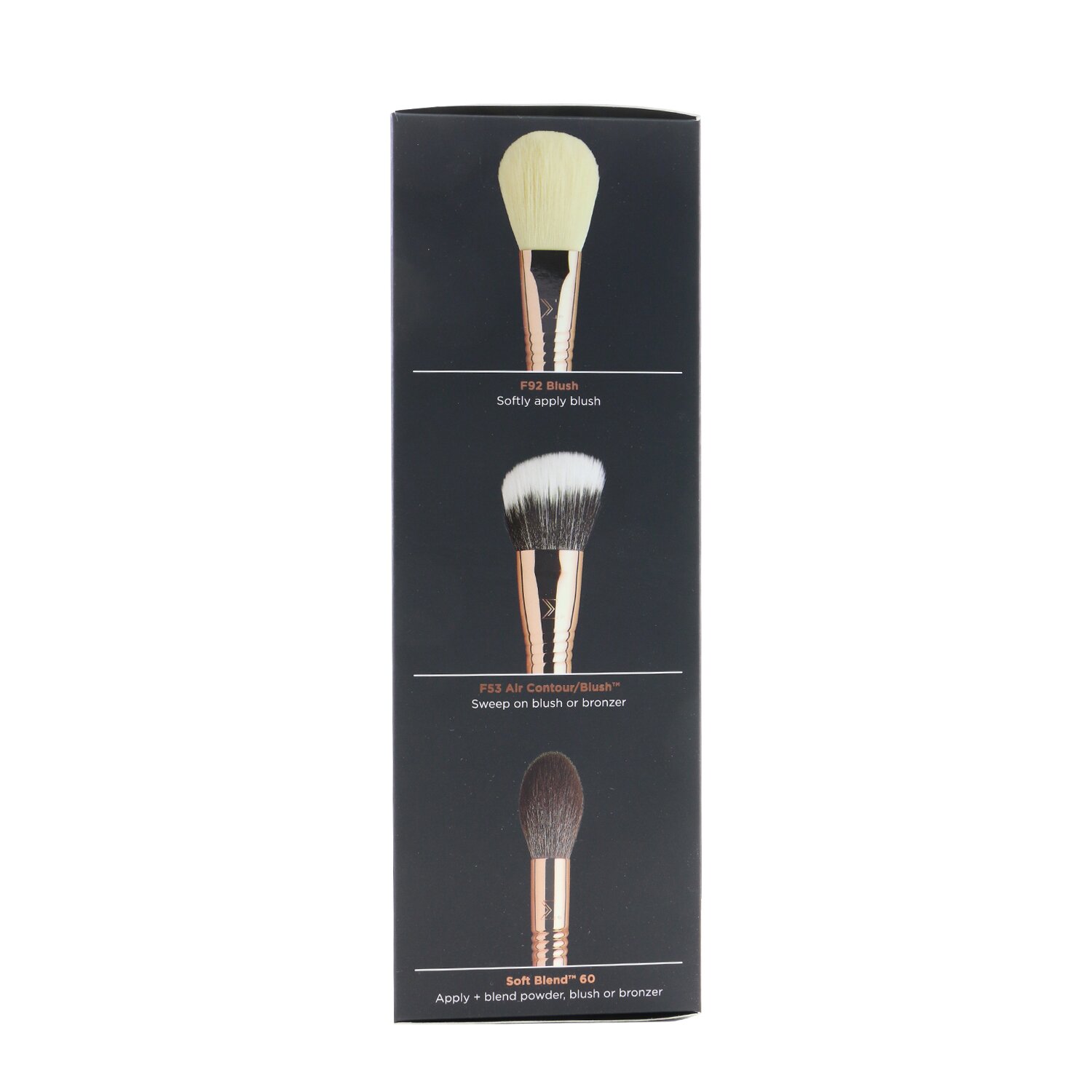 Sigma Beauty Bloom + Glow Brush Set (3x Rose Gold Brush, 1x Bag) 3pcs