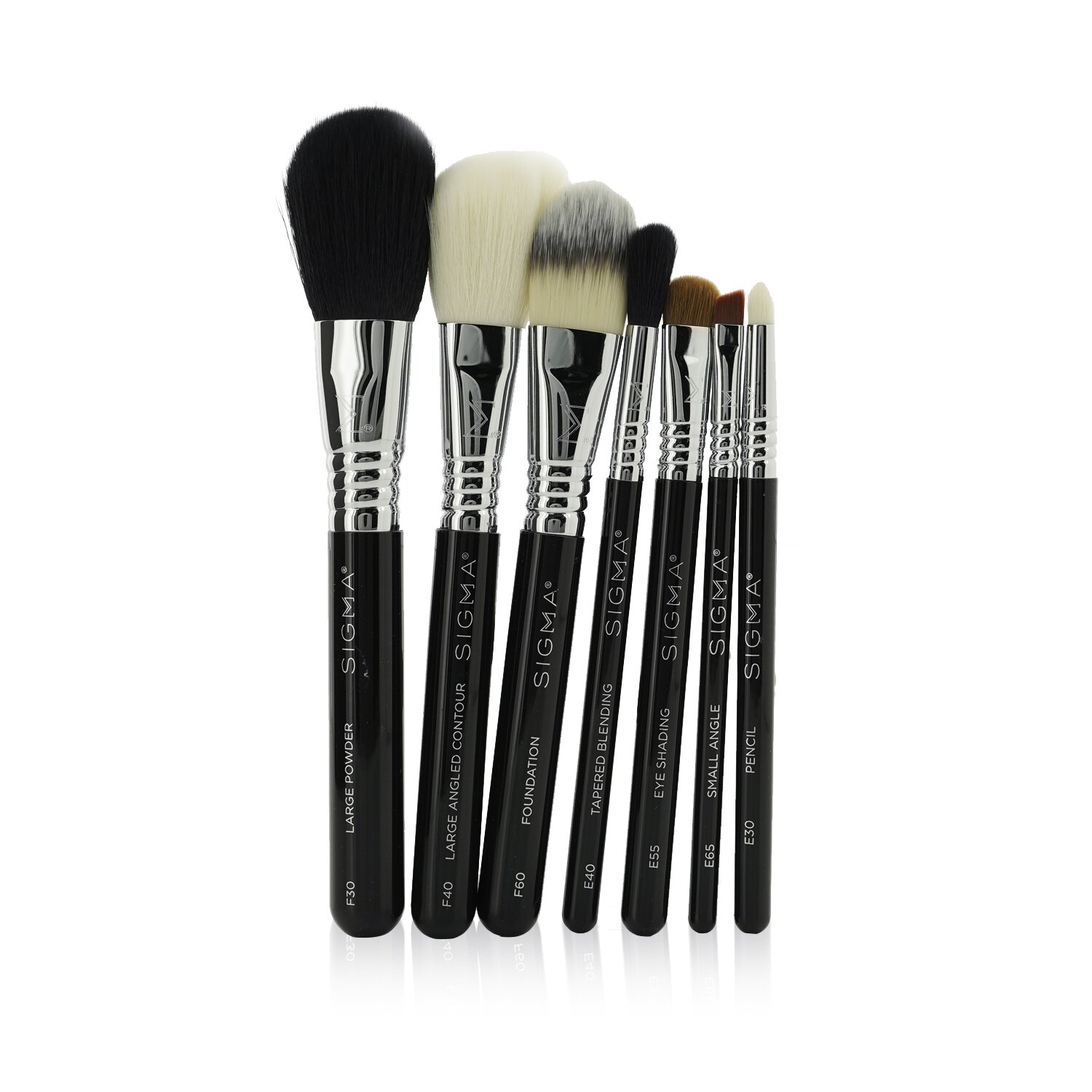 Sigma Beauty Essential Travel Brush Set (7x Brushes, 1x Brush Cup) 7pcs+Brush Cup