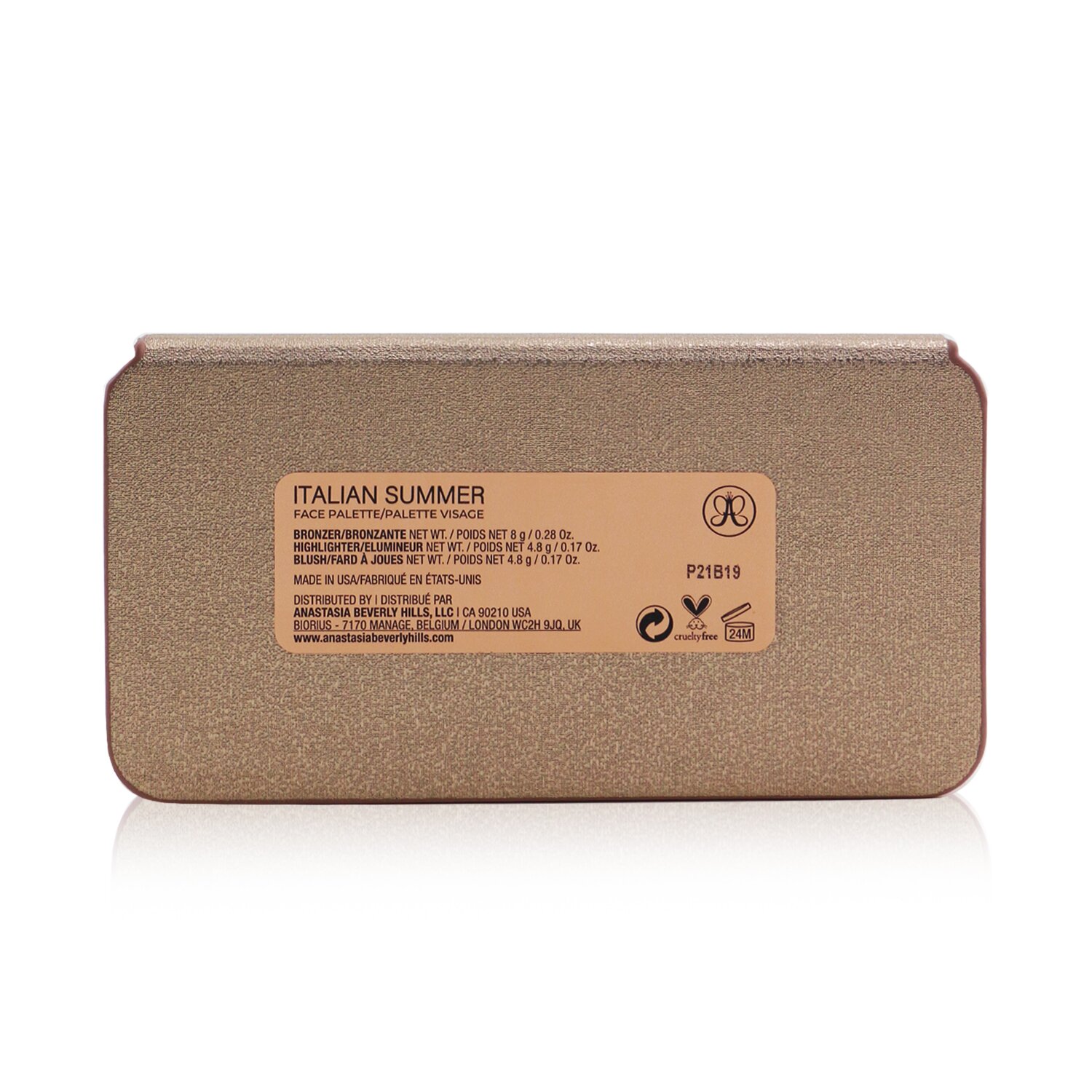 Anastasia Beverly Hills Face Palette (1x Bronzer, 1x Highlighter, 1x Blush) 17.6g/0.62oz