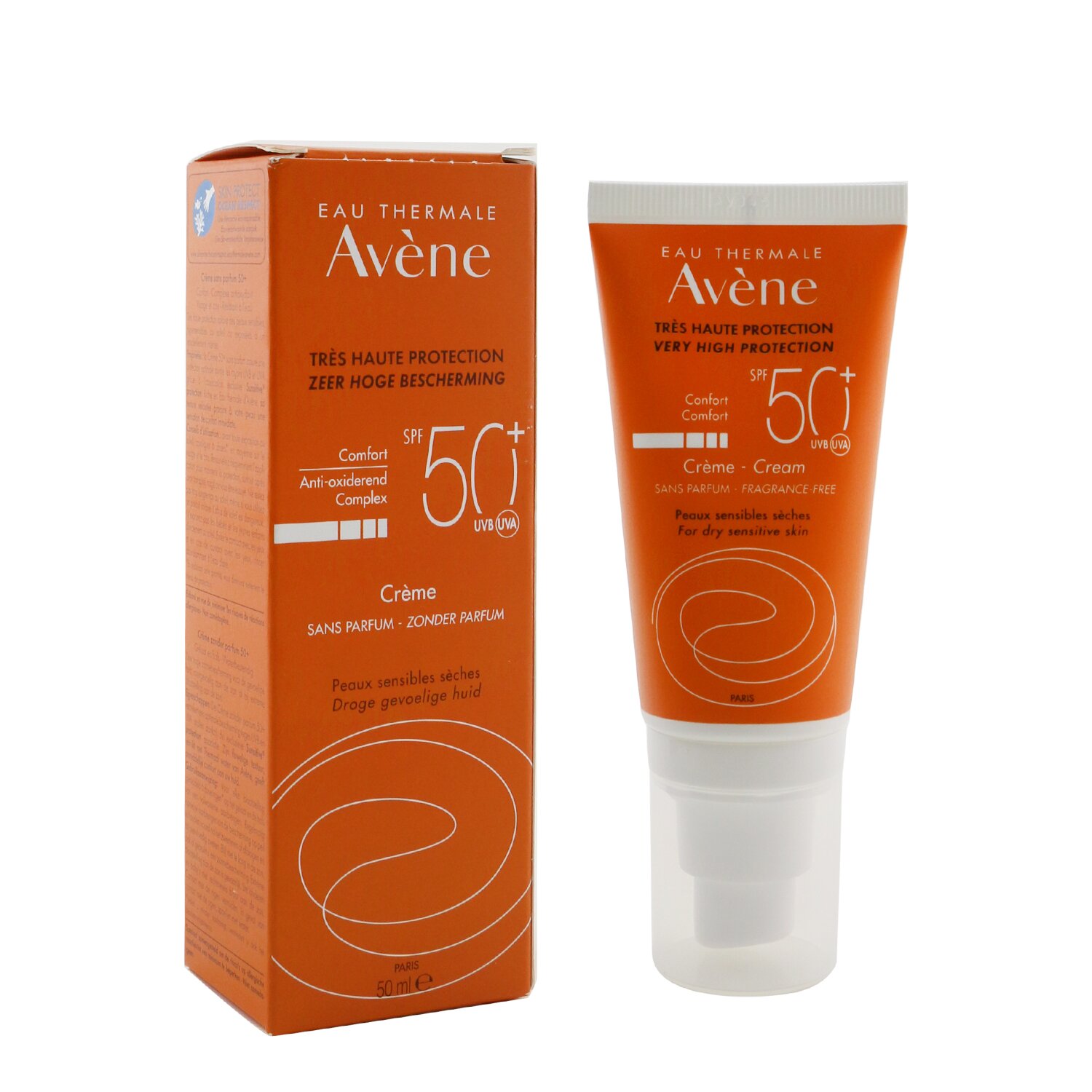 Avene Very High Protection Comfort Cream SPF 50 - For Dry Sensitive Skin (Fragrance Free) 50ml/1.7oz