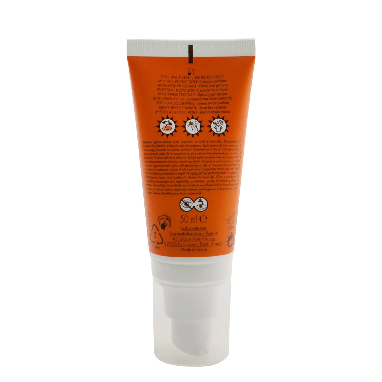 Avene Very High Protection Comfort Cream SPF 50 - For Dry Sensitive Skin (Fragrance Free) 50ml/1.7oz