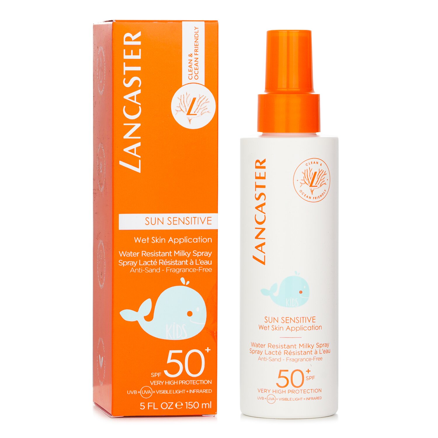 Lancaster 蘭嘉絲汀 Sun Sensitive 兒童用乳白色噴霧 SPF50+ - 適用於面部和身體 150ml/5oz