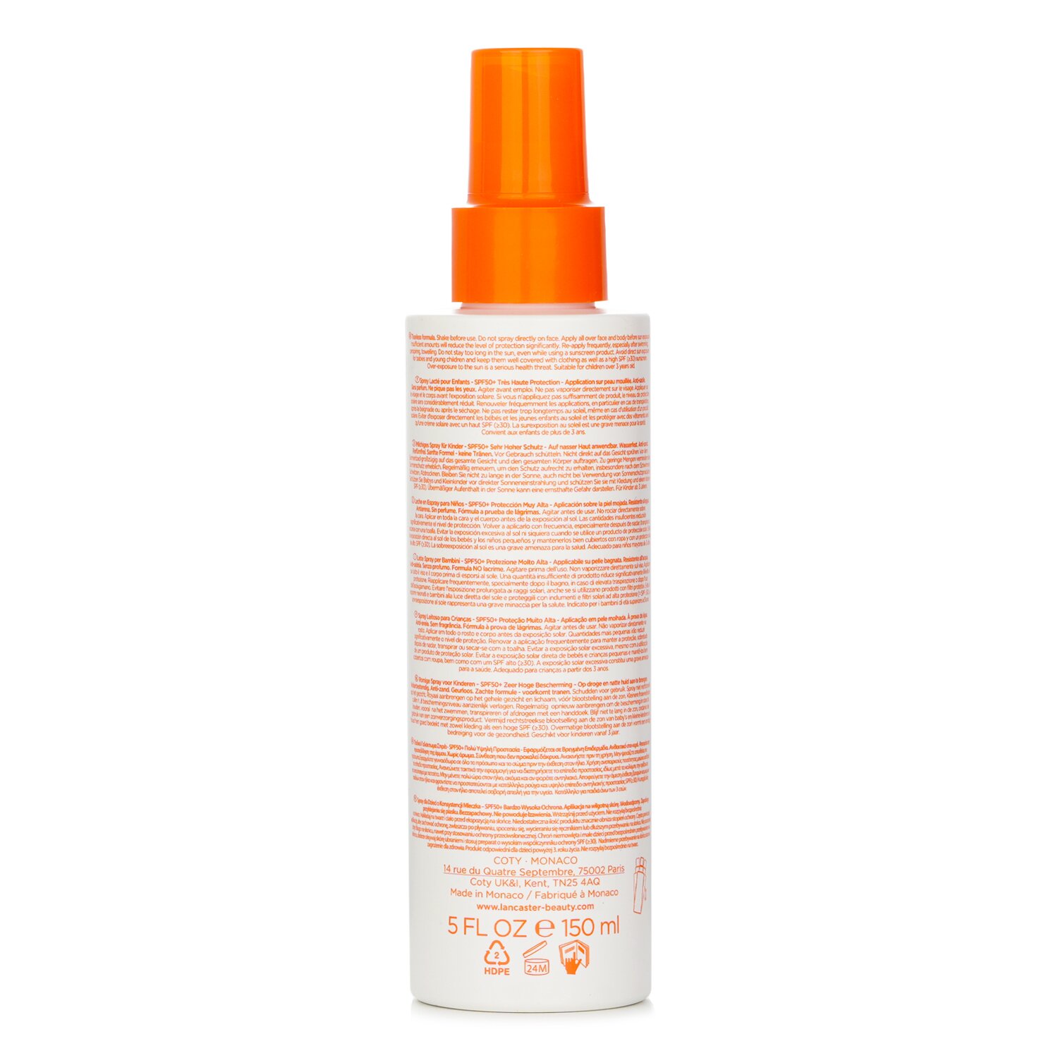Lancaster 蘭嘉絲汀 Sun Sensitive 兒童用乳白色噴霧 SPF50+ - 適用於面部和身體 150ml/5oz
