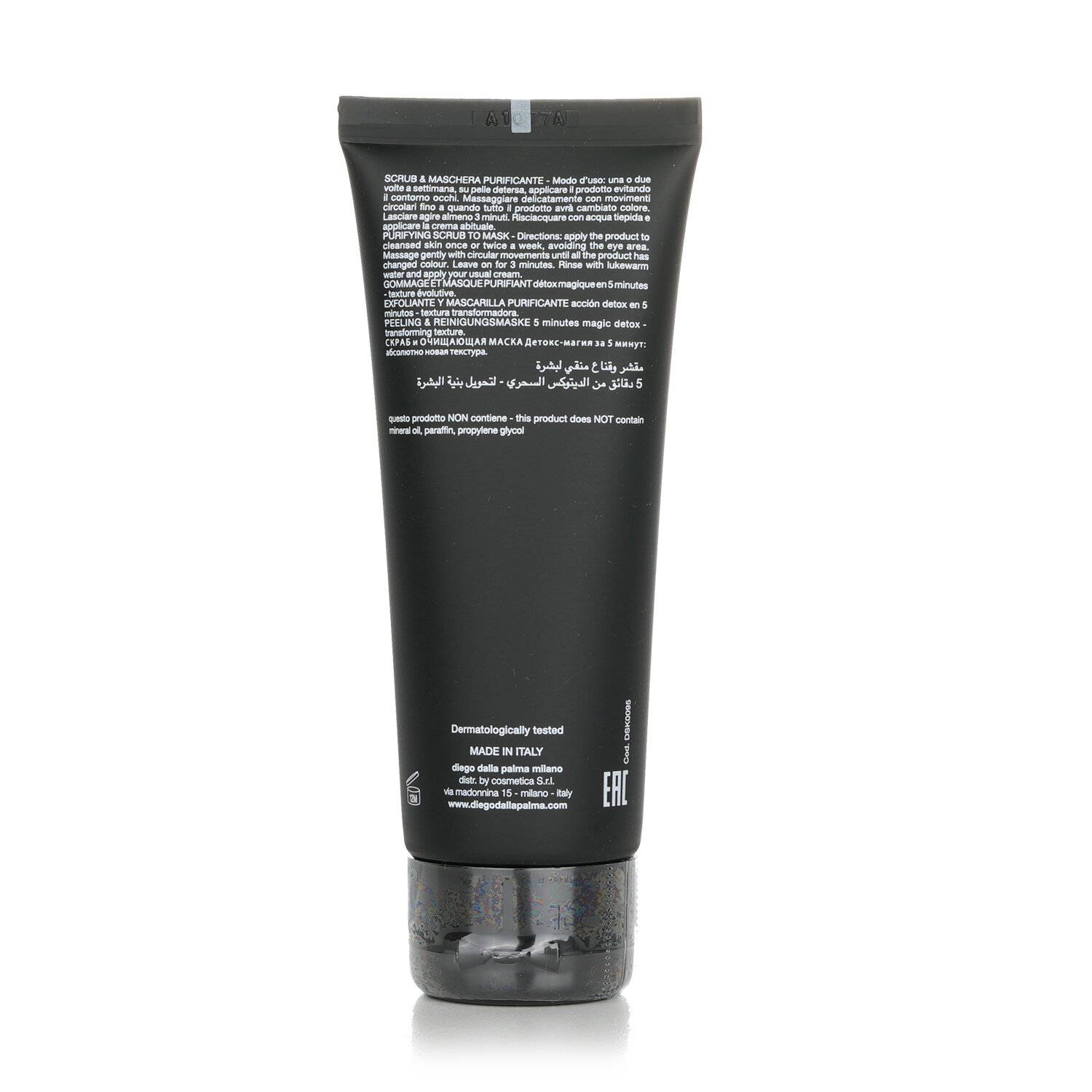Diego Dalla Palma Milano Black Secret čistící peeling na masku 75ml/2.5oz