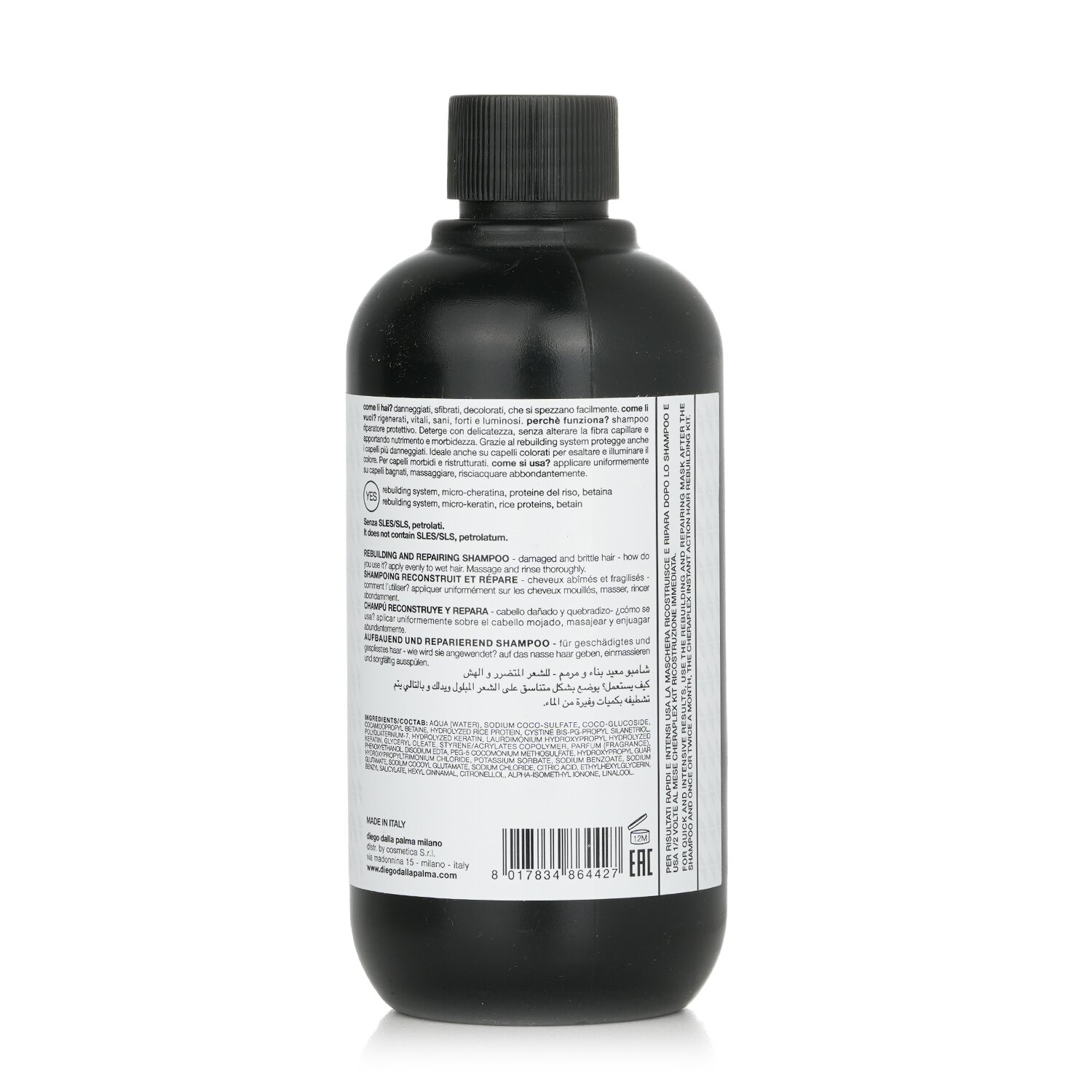 Diego Dalla Palma Milano Cheraplex Rebuilding And Repairing Shampoo (For Damaged & Brittle Hair) 250ml/8.5oz