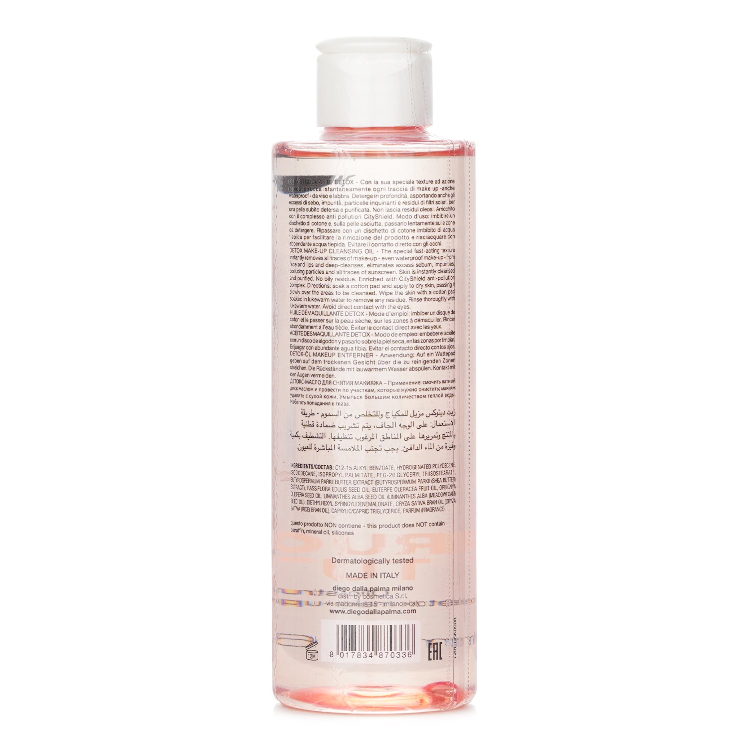 Diego Dalla Palma Milano Struccatutto Detox Aceite Limpiador de Maquillaje 200ml/6.8oz