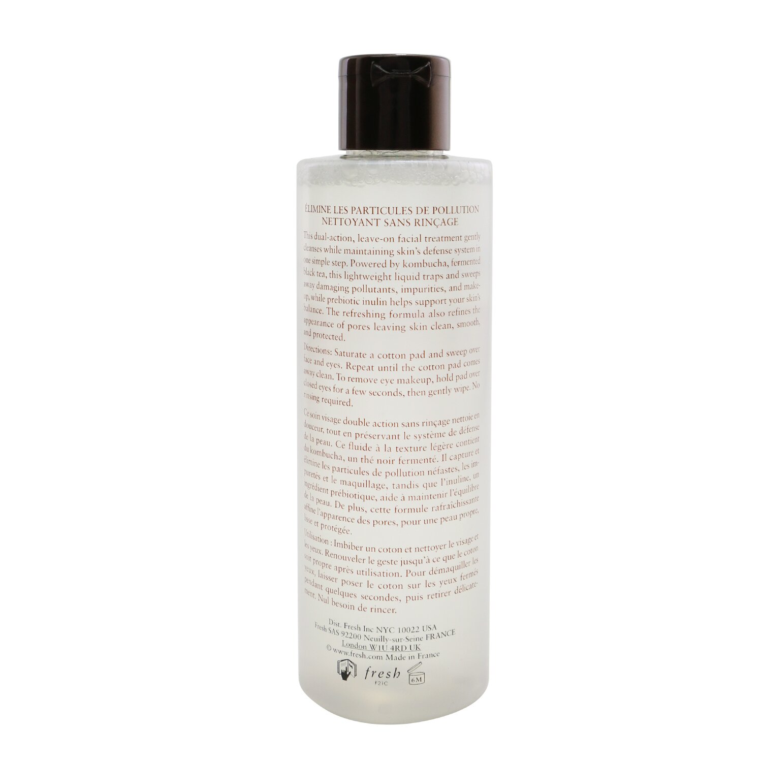 Fresh Kombucha Cleansing Treatment With Prebiotic Inulin - Pollution Removal No-Rinse Cleanser 200ml/6.7oz