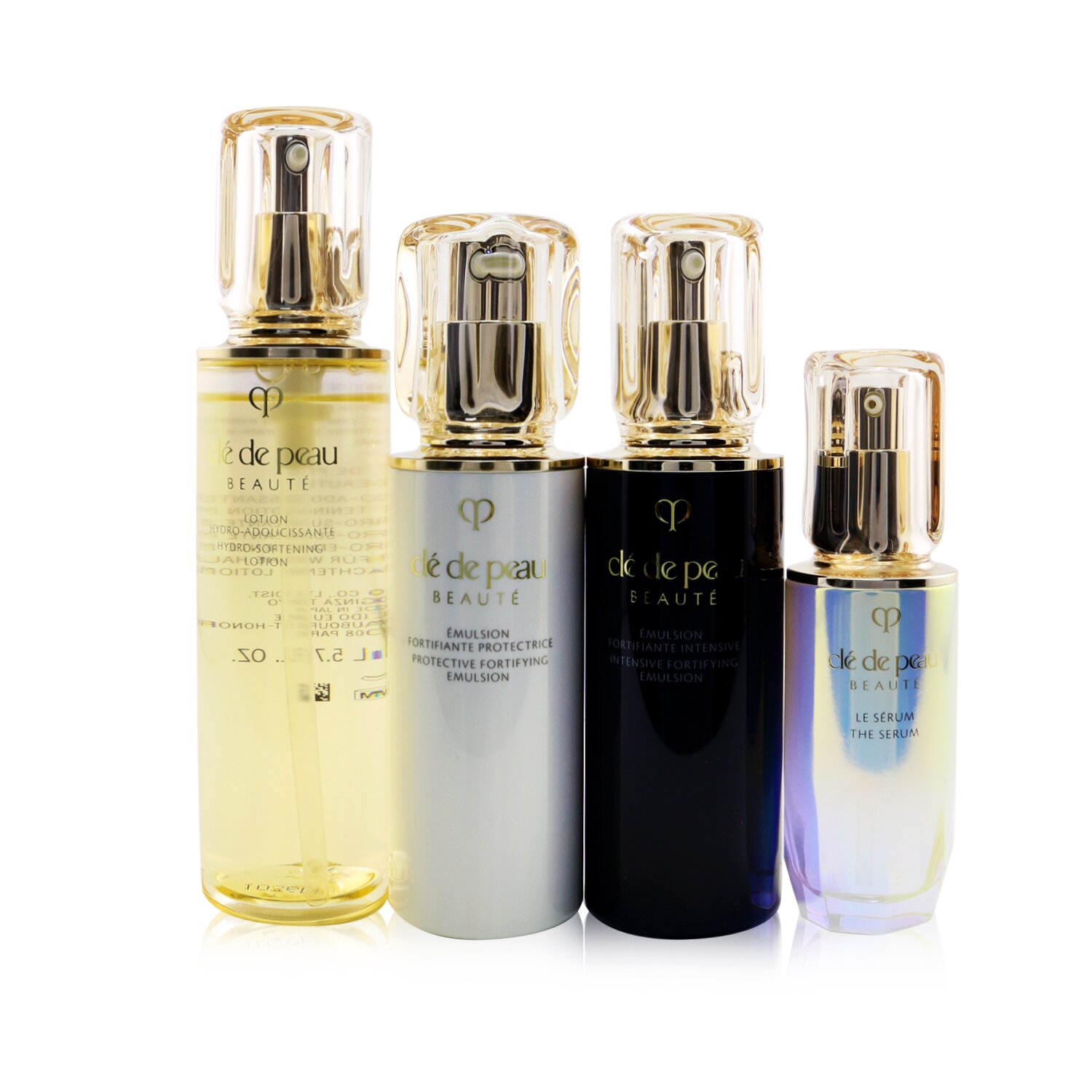 Cle De Peau Key Radiance Care Emulsion Set:The Serum 50ml+ Softening Lotion N+ Protective Emulsion N SPF 25+ Intensive Emulsion N 4pcs