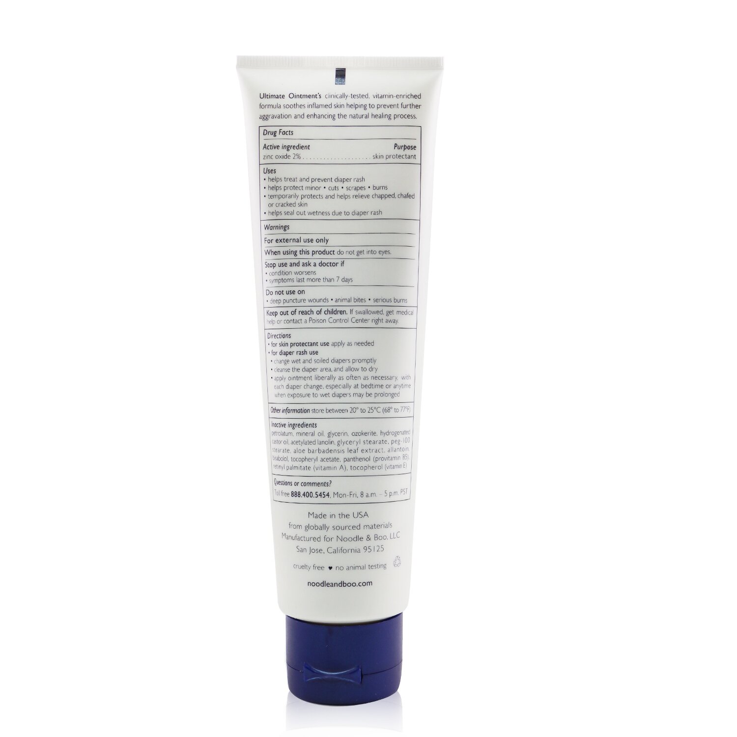 Noodle & Boo Детская Мазь - Без Отдушек против Сыпи от Подгузников, Шелушений и Потрескавшейся Кожи (Коробка Слегка Повреждена) 141g/5oz