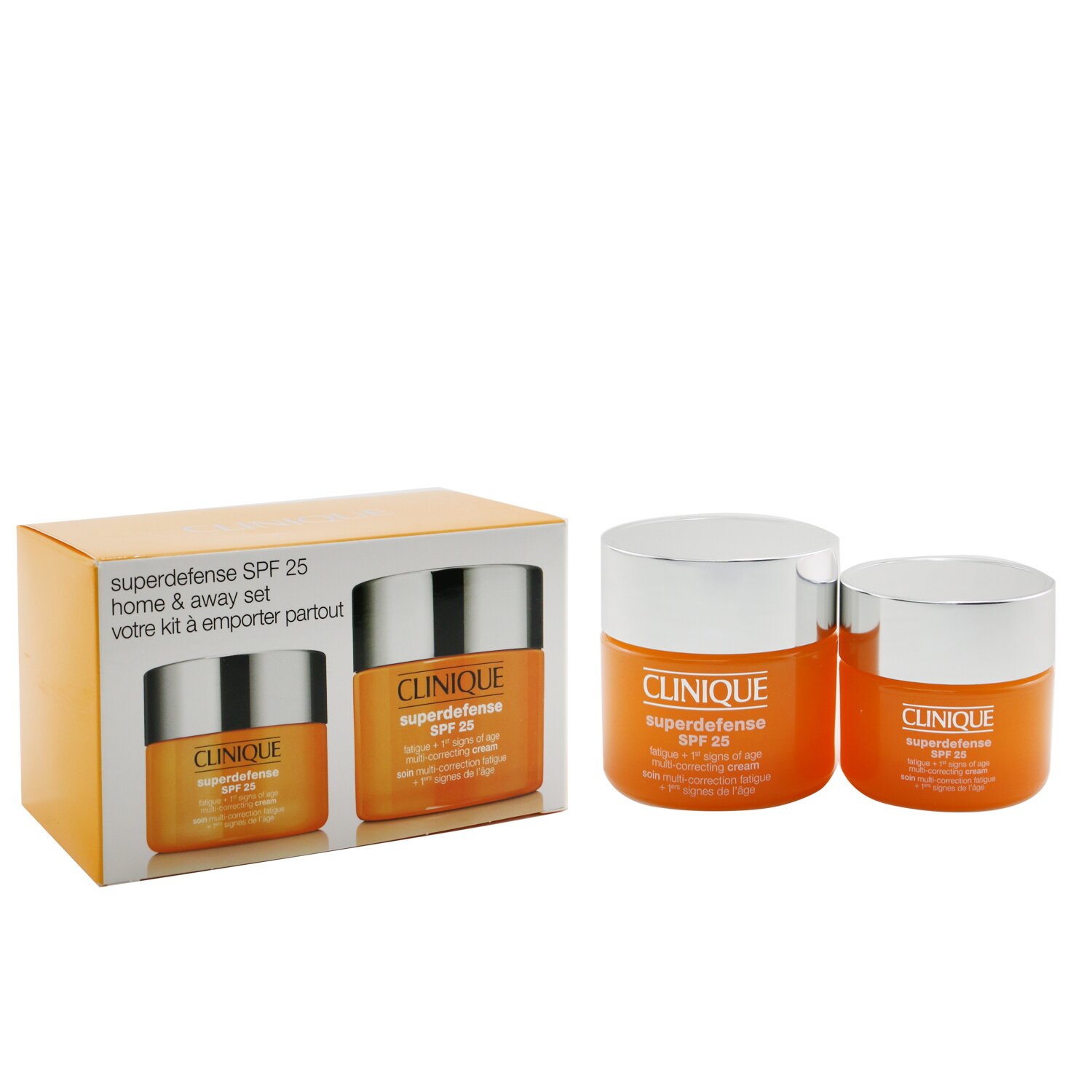 Clinique Superdefense SPF 25 Home & Away Set: Multi-Correcting Cream 50ml+ Multi-Correcting Cream 30ml 2pcs