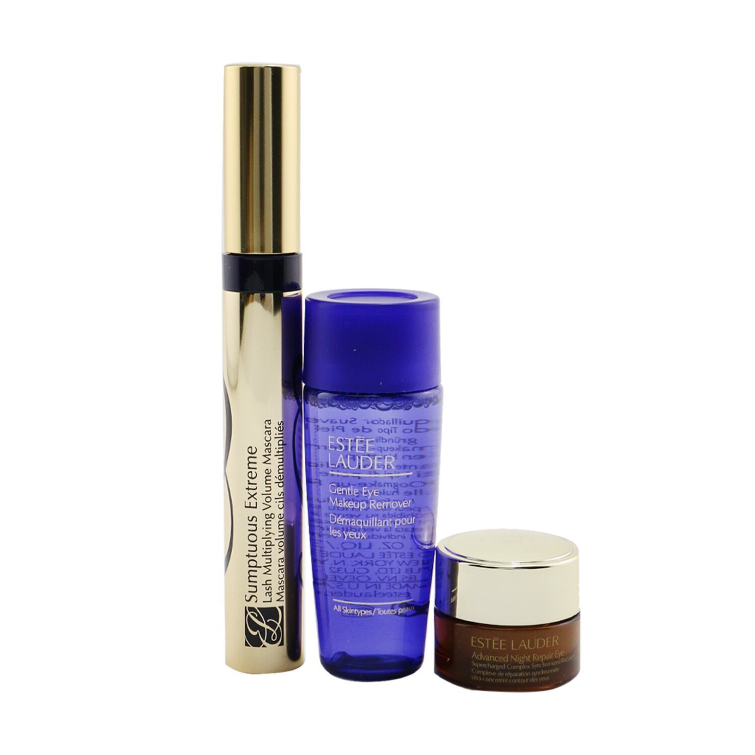 Estee Lauder Sumptuous Extreme Lash Multiplying Volume Mascara Набор: Тушь для Ресниц 8мл + Крем для Век 5мл + Средство для Снятия Макияжа 30мл 3pcs