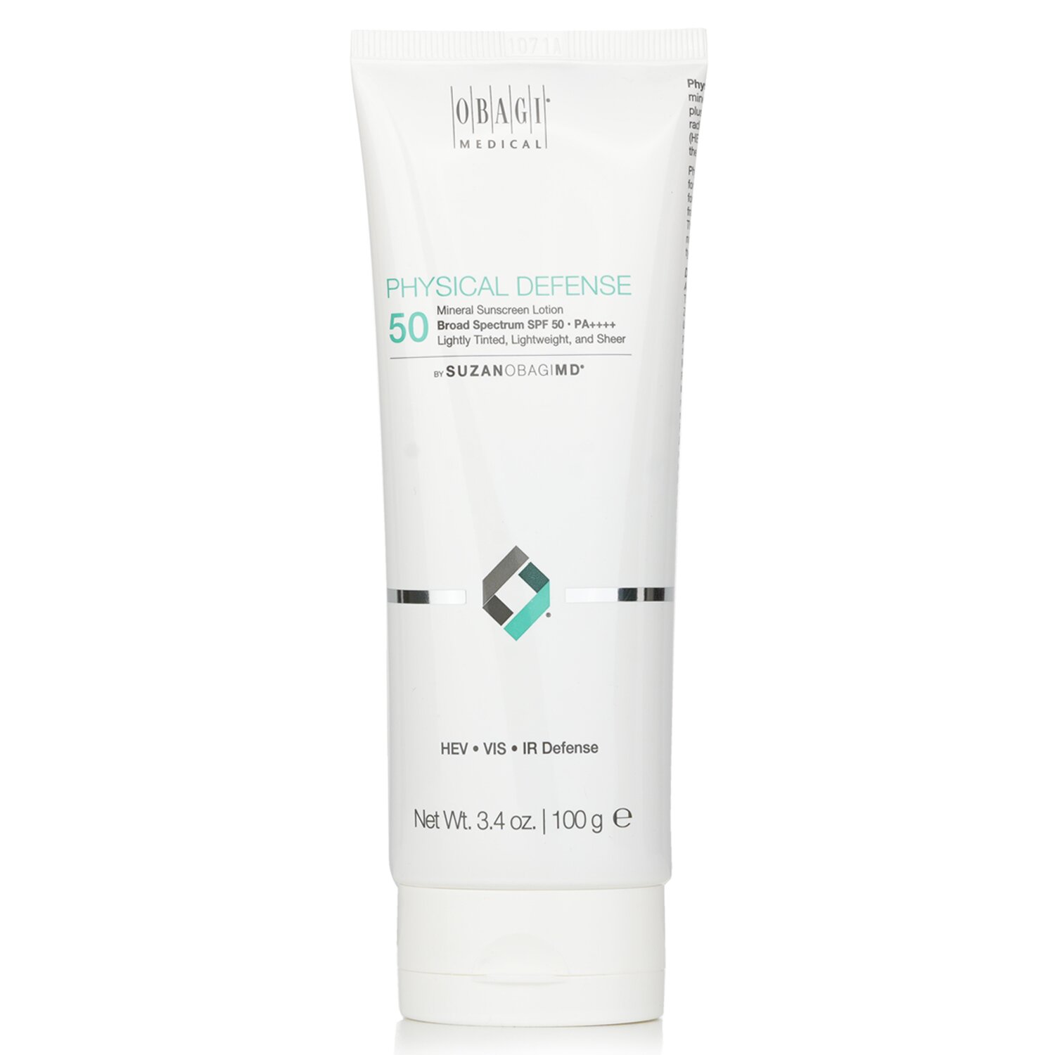 Obagi SUZANOBAGIMD Physical Defense Broad Spectrum Mineral Sunscreen SPF 50 PA+++ (Lightly Tinted, Lightweight, & Sheer) 96.3g/3.4oz