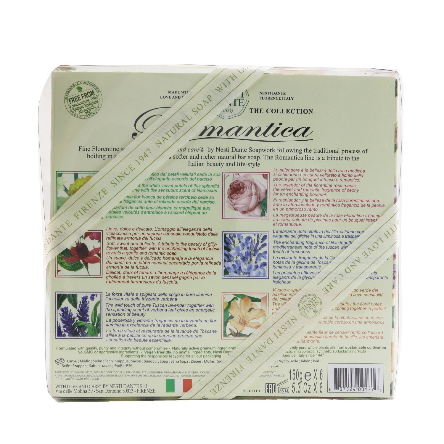 Nesti Dante Romantica The Collection Soap Set 6x 150g/5.3oz