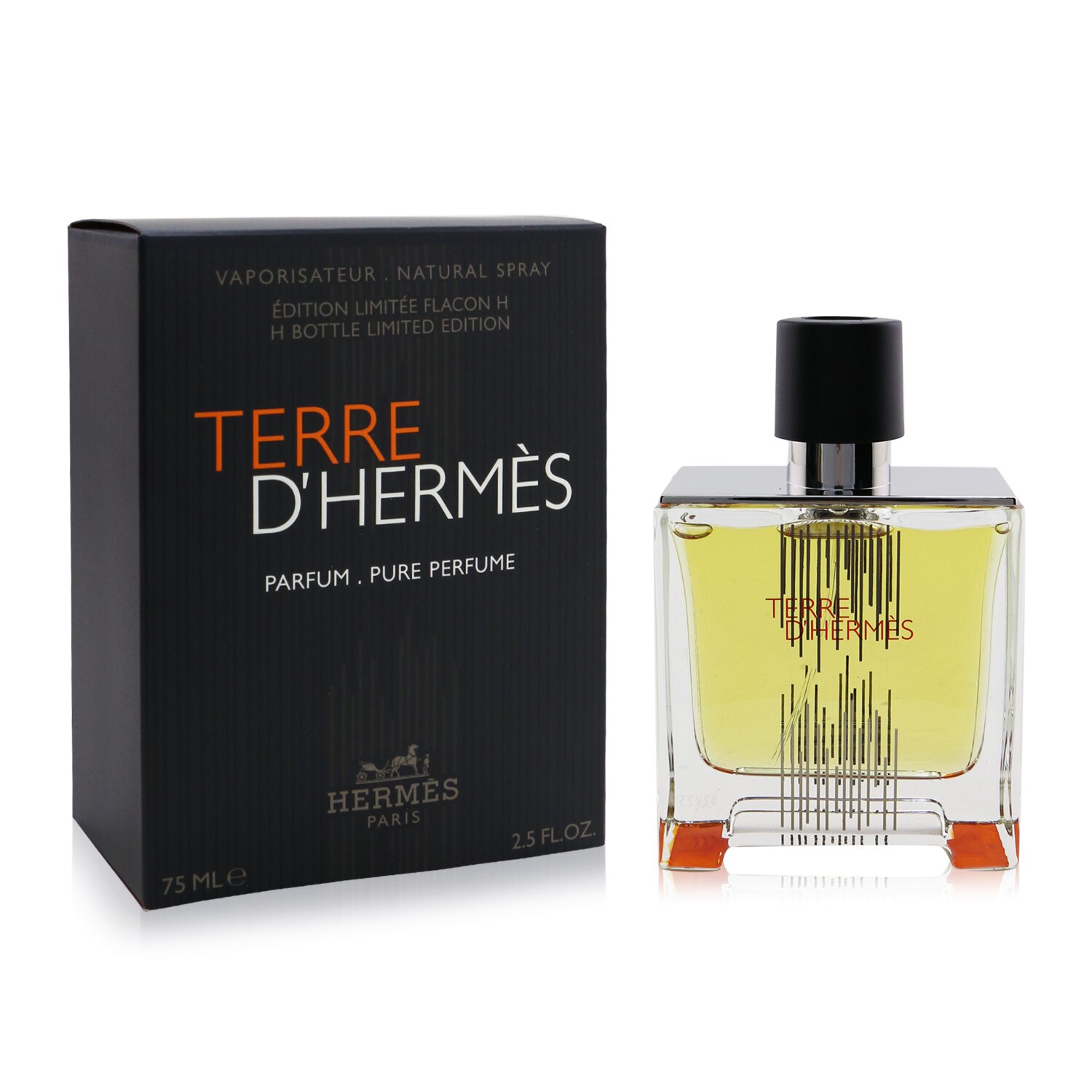 Hermes Terre D'Hermes Pure Parfum Spray (2021 H Bottle Limited Edition) 75ml/2.5oz