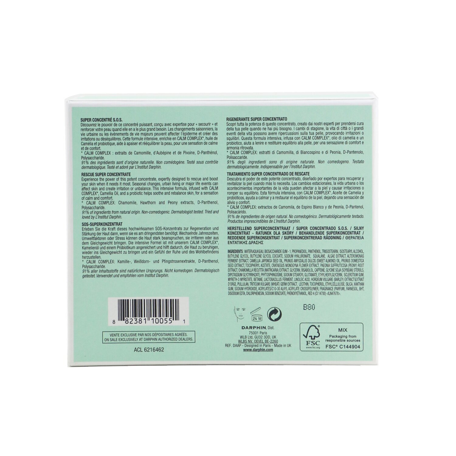Darphin Intral Rescue Súper Concentrado 4x7ml/0.24oz