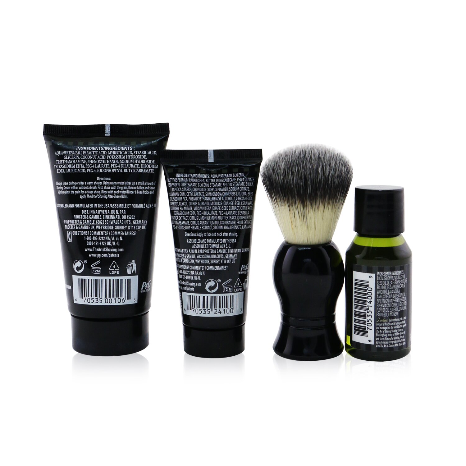 The Art Of Shaving The 4 Elements Of The Perfect Shaving Kit de 4 Piezas - Sin Perfume: Aceite Pre-Afeitado 30ml + Crema de Afeitar 45ml + Bálsamo Para Después de Afeitar 30ml + Brocha de Afeitar 4pcs