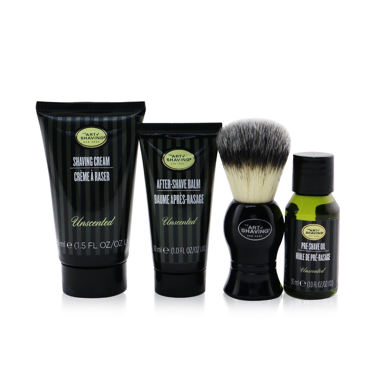 The Art Of Shaving The 4 Elements Of The Perfect Shaving Kit de 4 Piezas - Sin Perfume: Aceite Pre-Afeitado 30ml + Crema de Afeitar 45ml + Bálsamo Para Después de Afeitar 30ml + Brocha de Afeitar 4pcs