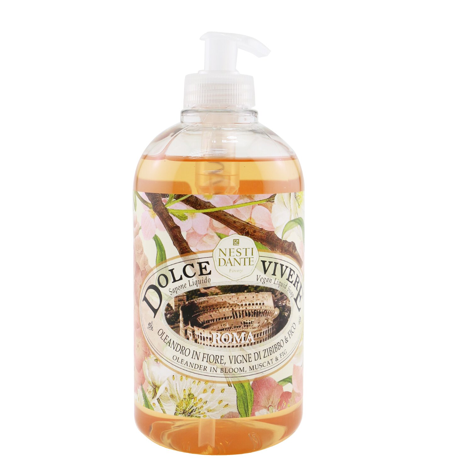 Nesti Dante Dolce Vivere Vegan Liquid Soap - Roma - Oleander In Bloom, Muscat & Fig 500ml/16.9oz