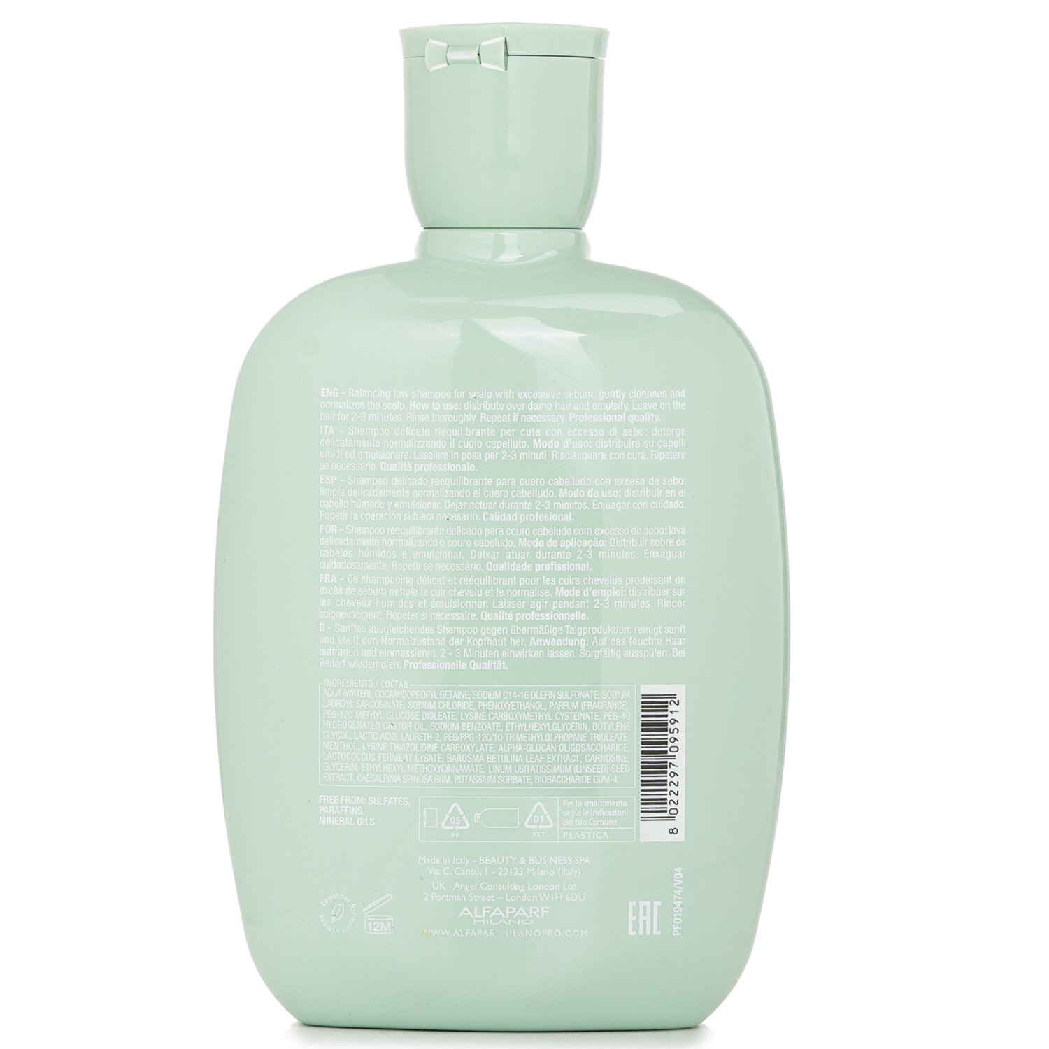 AlfaParf Semi Di Lino Scalp Rebalance Balancing Low Shampoo (Oily Skin) (Salon Product) 250ml/8.45oz