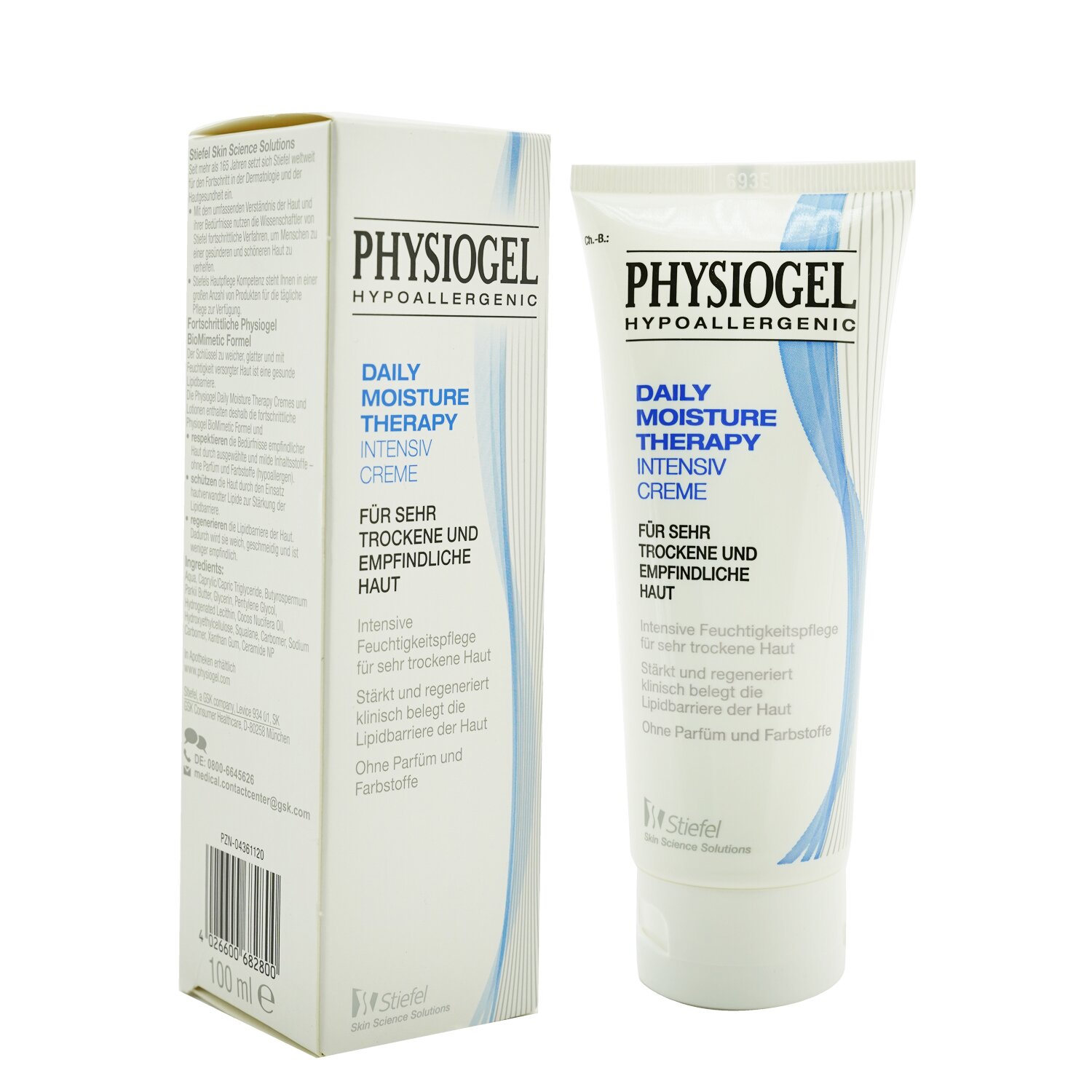 Physiogel Daily Moisture Therapy Intensive Cream - For Very Dry & Sensitive Skin (Exp. Date: 01/2022) 100ml/3.4oz