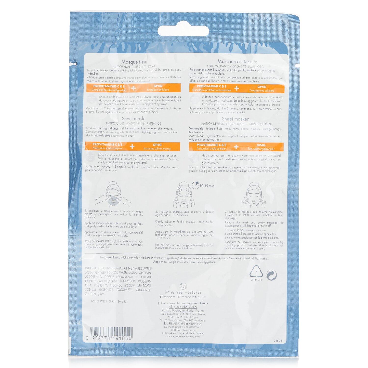 Avene A-OXitive Antioxidant Sheet Mask 1pc