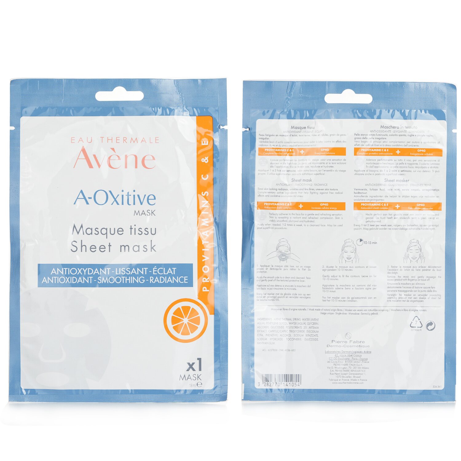 Avene A-OXitive Antioxidant Sheet Mask 1pc