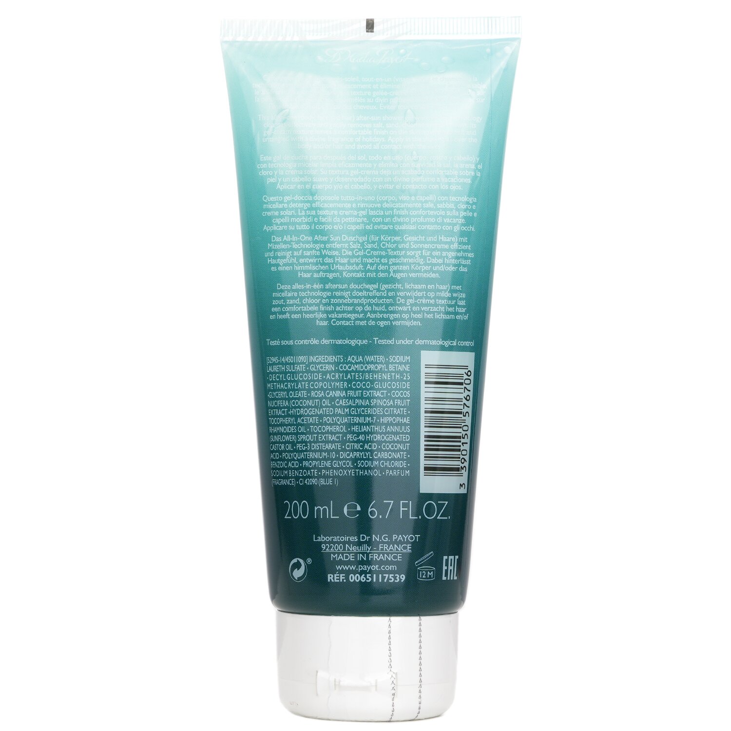 Payot Sunny Merveilleuse Gelee De Douche The After-Sun Micellar Cleaning Gel (For Face, Body & Hair) 200ml/6.7oz