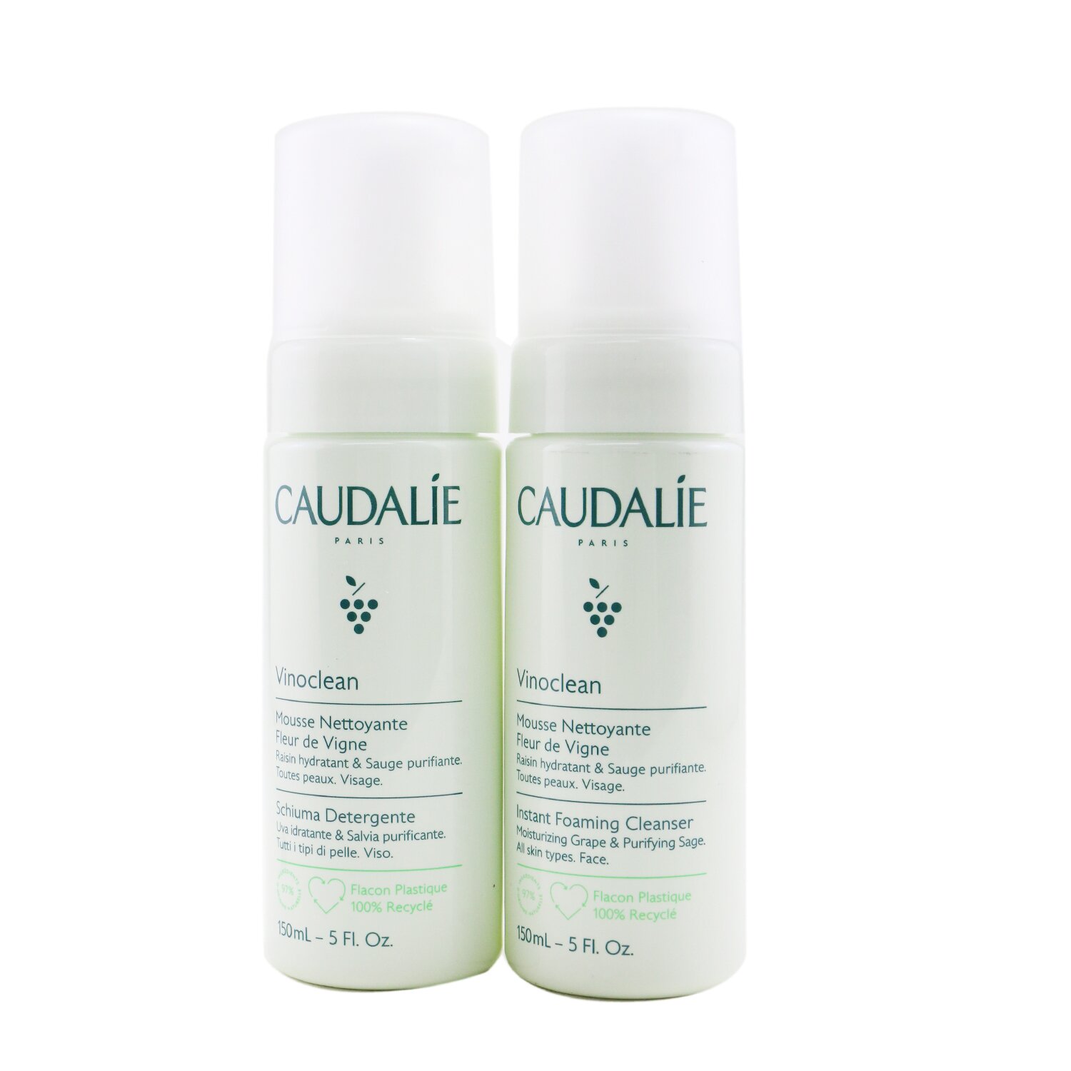 Caudalie Vinoclean Instant Foaming Cleanser Duo 2x150ml/5oz