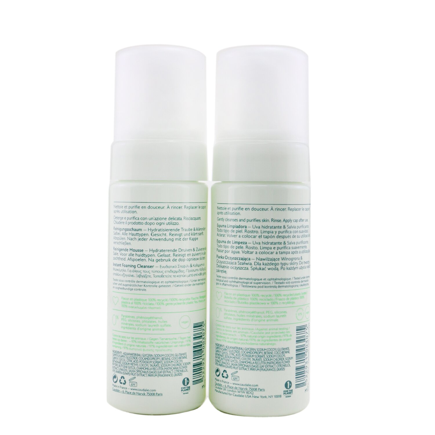 Caudalie Vinoclean Instant Foaming Cleanser Duo 2x150ml/5oz