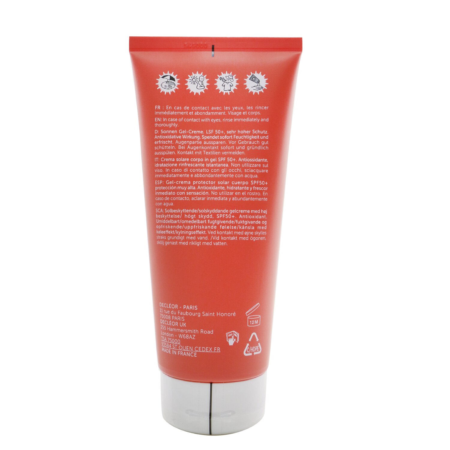 Decleor Aloe Vera Sun Gel-Cream SPF 50 200ml/6.7oz
