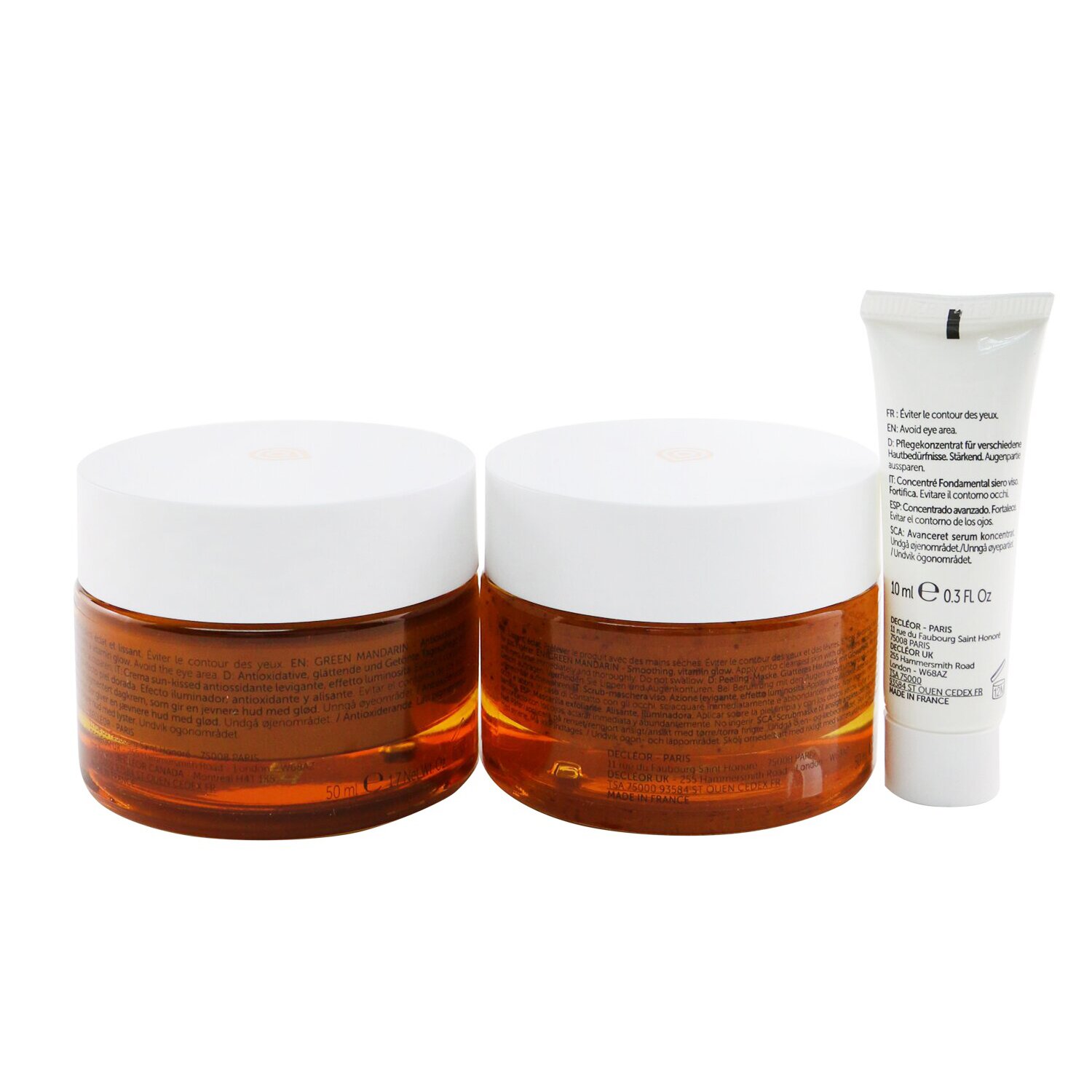 Decleor Mission Glow Green Mandarin Set: Sun-Kissed Cream 50ml+ Scrub Mask 50ml+ Antidote Advanced Concentrate 10ml 3pcs