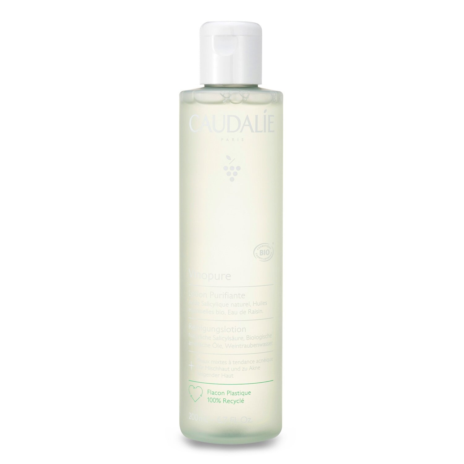 Caudalie Vinopure Очищающий Тоник - для Комбинированной и Проблемной Кожи 200ml/6.7oz