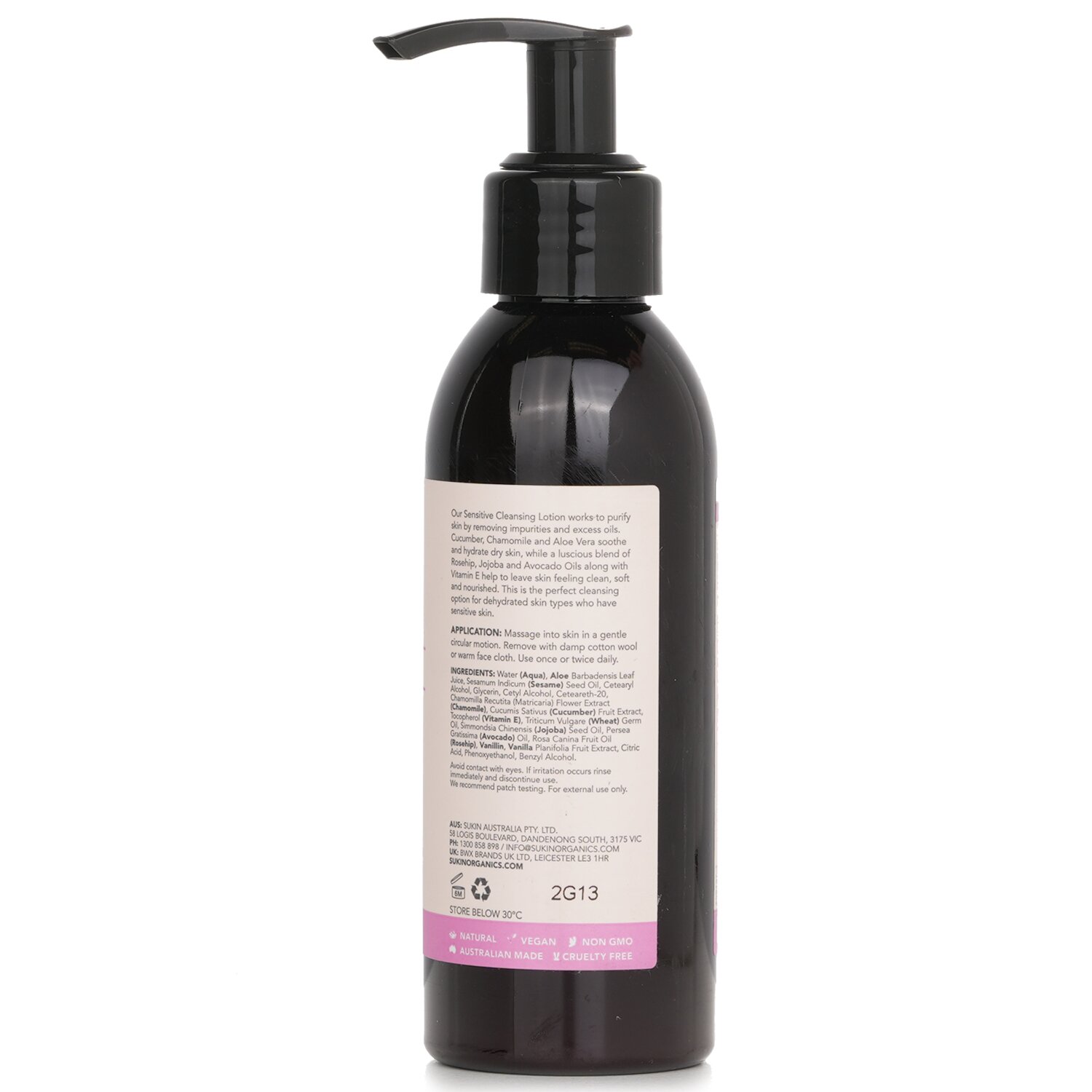 Sukin Sensitive Cleansing Lotion (Sensitive Skin Types) 125ml/4.23oz