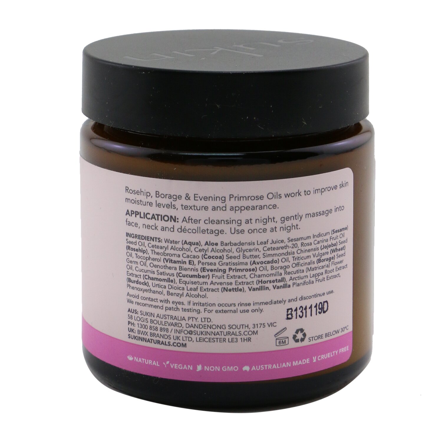 Sukin Sensitive Calming Night Cream (Sensitive Skin Types) 120ml/4.06oz