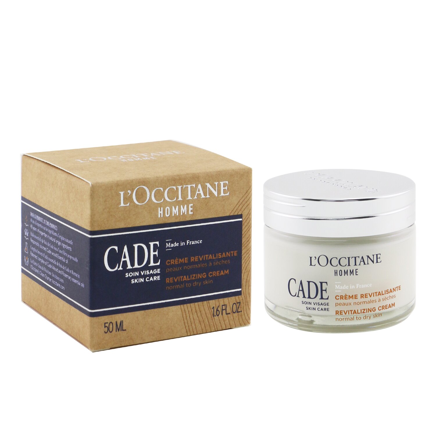 L'Occitane Cade For Men Revitalizing Cream - Normal to Dry Skin 50ml/1.6oz