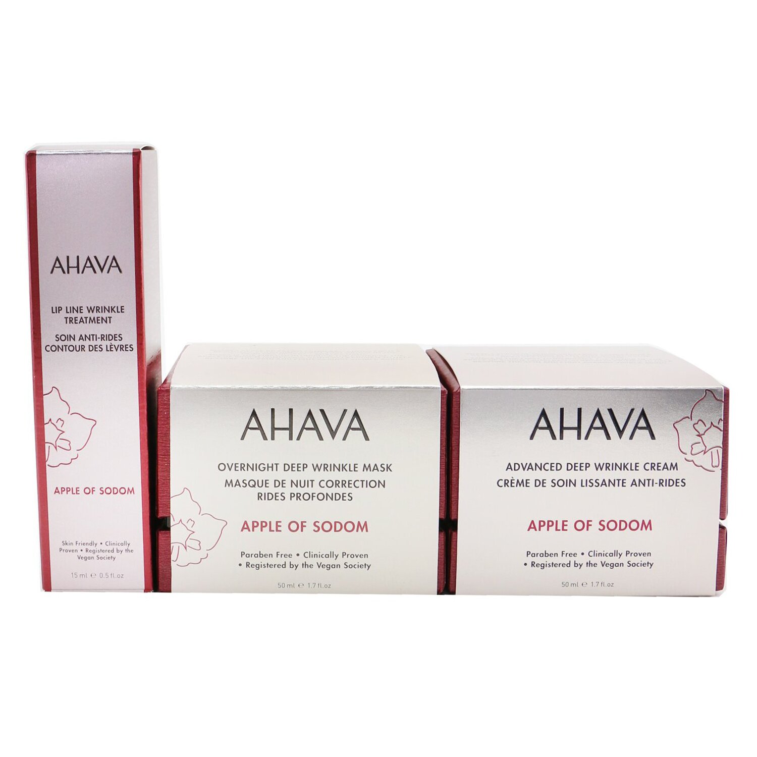 Ahava The Power of Love Apple Of My Eye Set: Deep Wrinkle Cream 50ml+ Deep Wrinkle Mask 50ml+ Lip Wrinkle Treatment 15ml+ Bag 3pcs+1bag