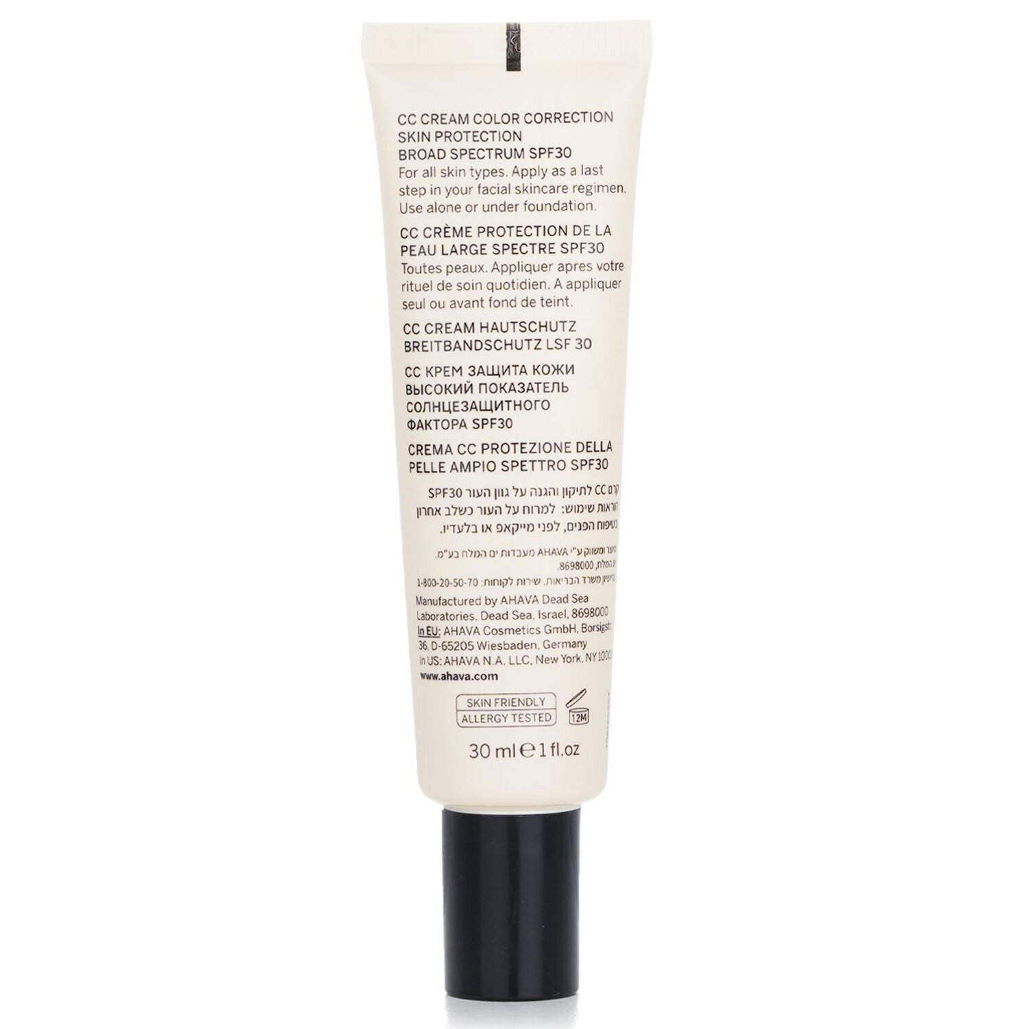 Ahava كريم CC مصحح للون SPF 30 30ml/1oz