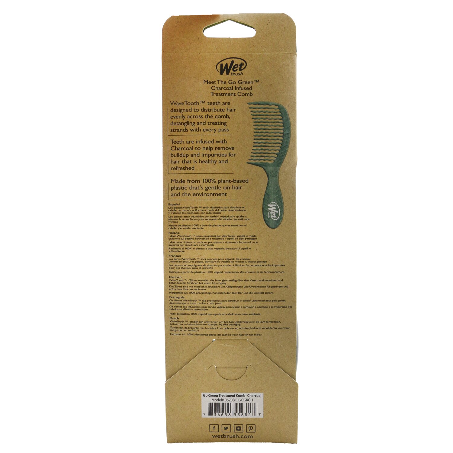 Wet Brush Go Green Treatment Comb 1pc