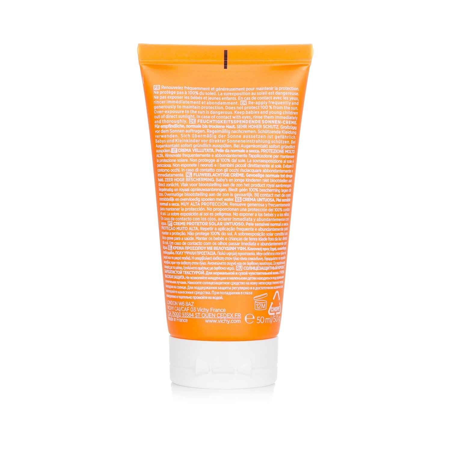 Vichy Capital Soleil Skin Perfecting Velvety Cream SPF 50 - Water Resistant (Normal to Dry Sensitive Skin) 50ml/1.69oz