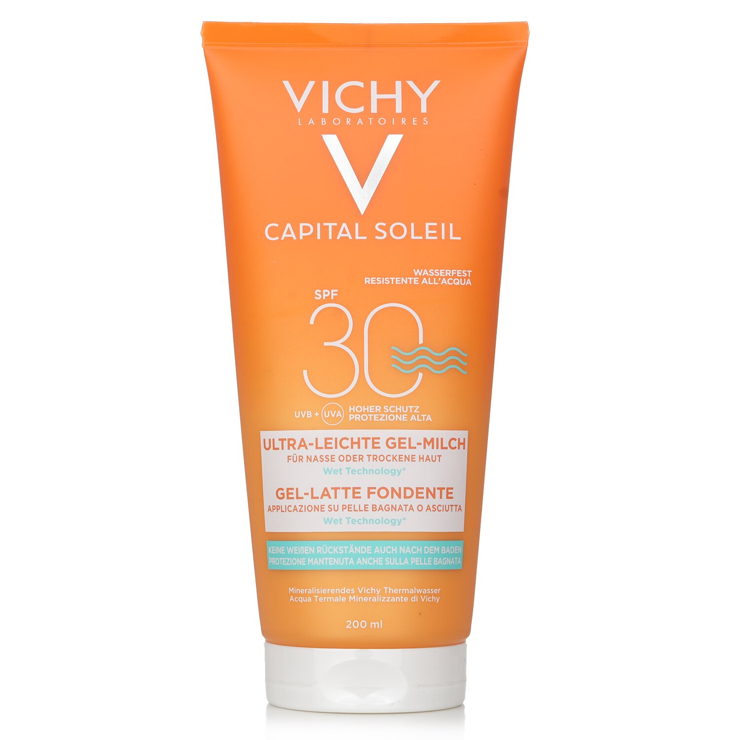 Vichy Capital Soleil Melting Milk Gel SPF 30 - Wet Technology (Water Resistant - Face & Body) 200ml/6.7oz