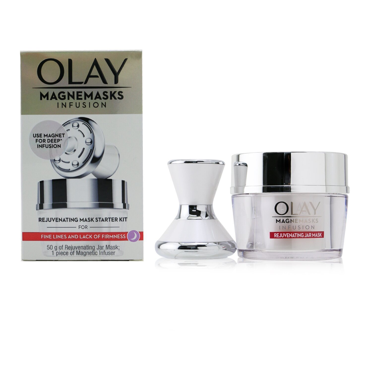 Olay Magnemasks Infusion Rejuvenating Starter Kit - For Fine Lines & Lack Of Firmness : 1x Magnectic Infusfer + 1x Rejuvenating 2pcs