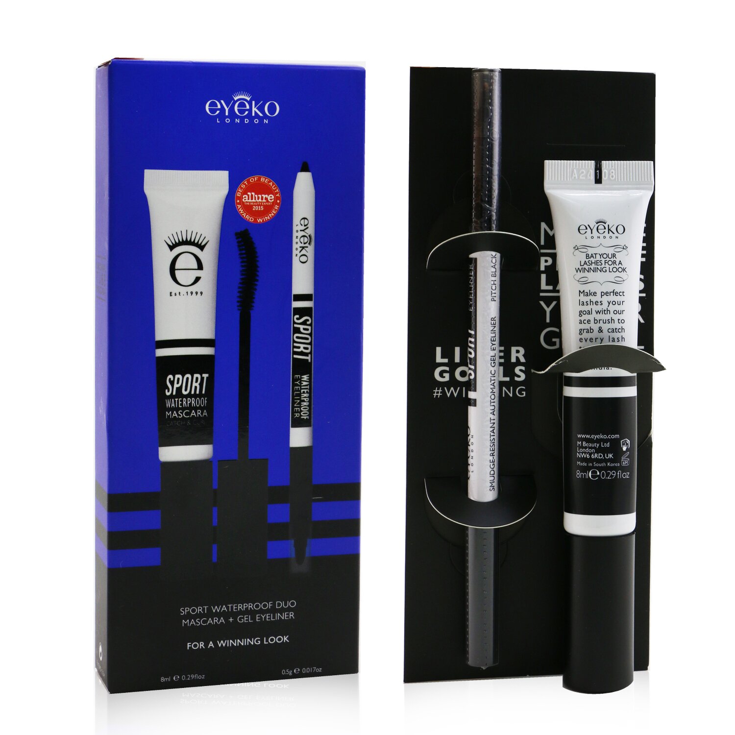 Eyeko Sport Waterproof Duo (1x Mascara + 1x Gel Eyeliner) 2pcs