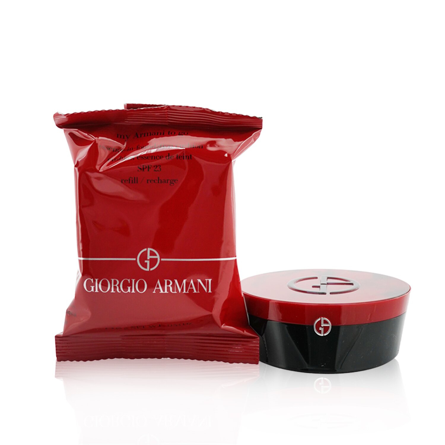 Giorgio Armani My Armani To Go Essence In Foundation Cushion SPF 23 (With Rouge Malachite Case) 15g/0.53oz