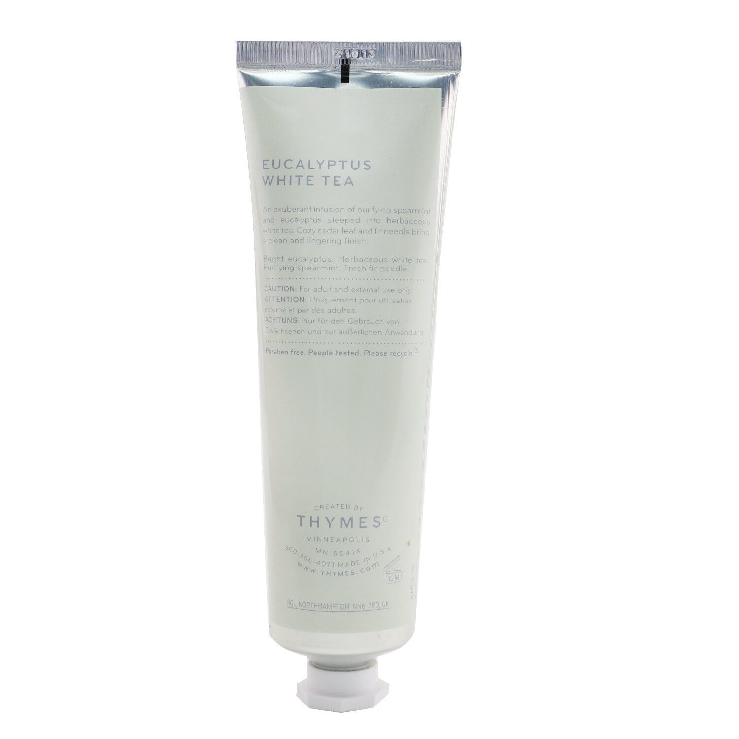 Thymes Eucalyptus White Tea Hand Cream 90ml/3oz
