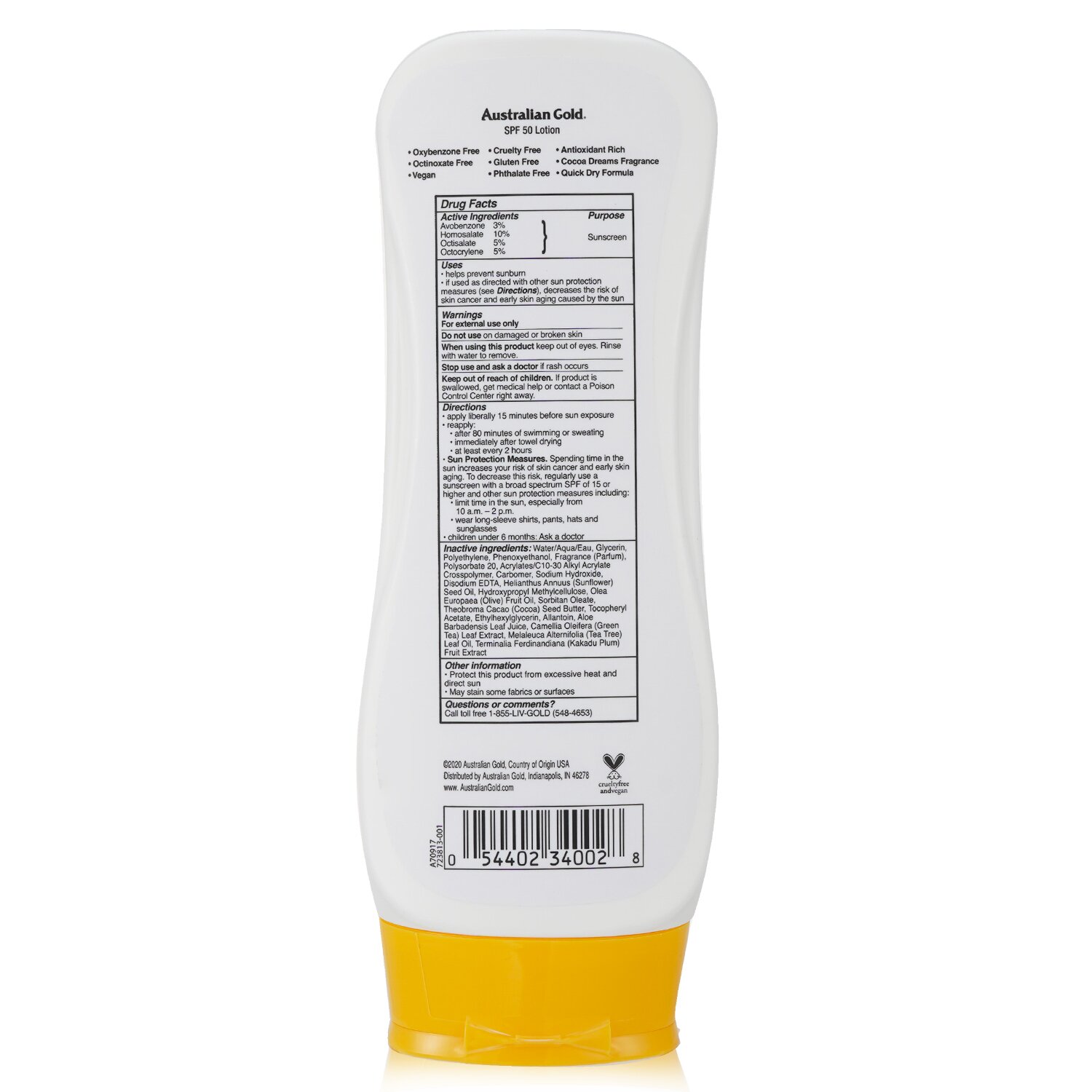 Australian Gold Loción Protectora Solar Hidratación Definitiva SPF 50 237ml/8oz