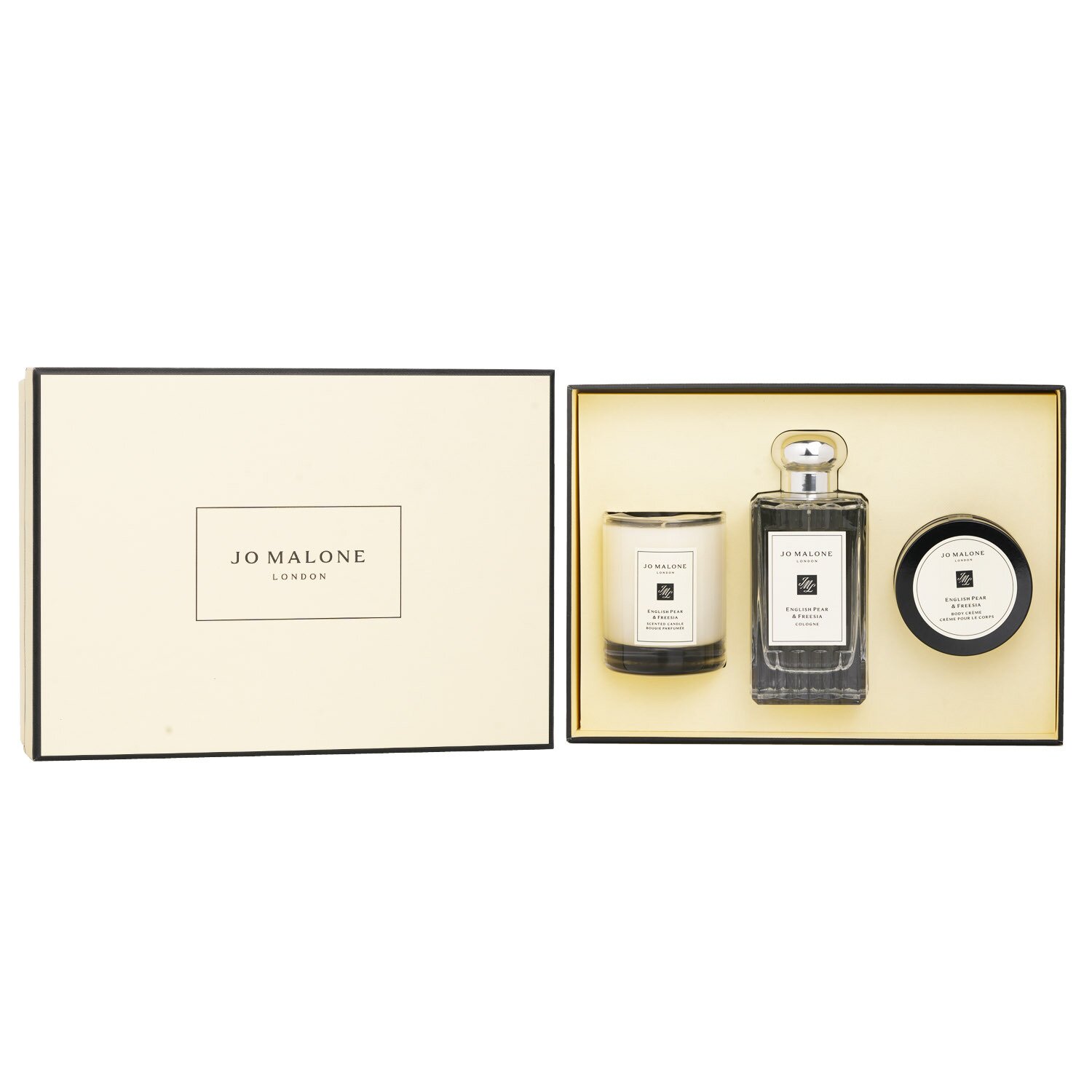 Jo Malone English Pear & Freesia Coffret: Cologne Spray 100ml/3.4oz + Body Cream 50ml/1.7oz + Scented Candle 4.78cm/1.88inches (Height) 3pcs