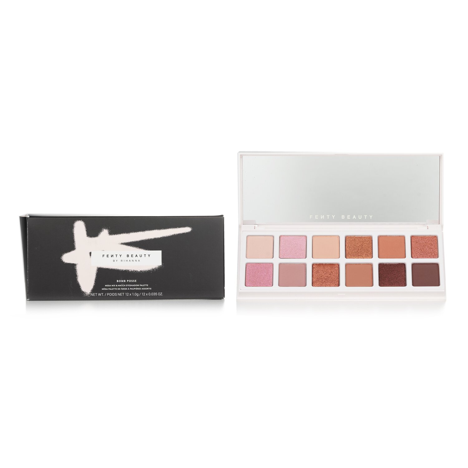 Fenty Beauty by Rihanna Bomb Posse Mega Mix & Match Eyeshadow Palette (12x Eyeshadow) 12x1g/0.035oz