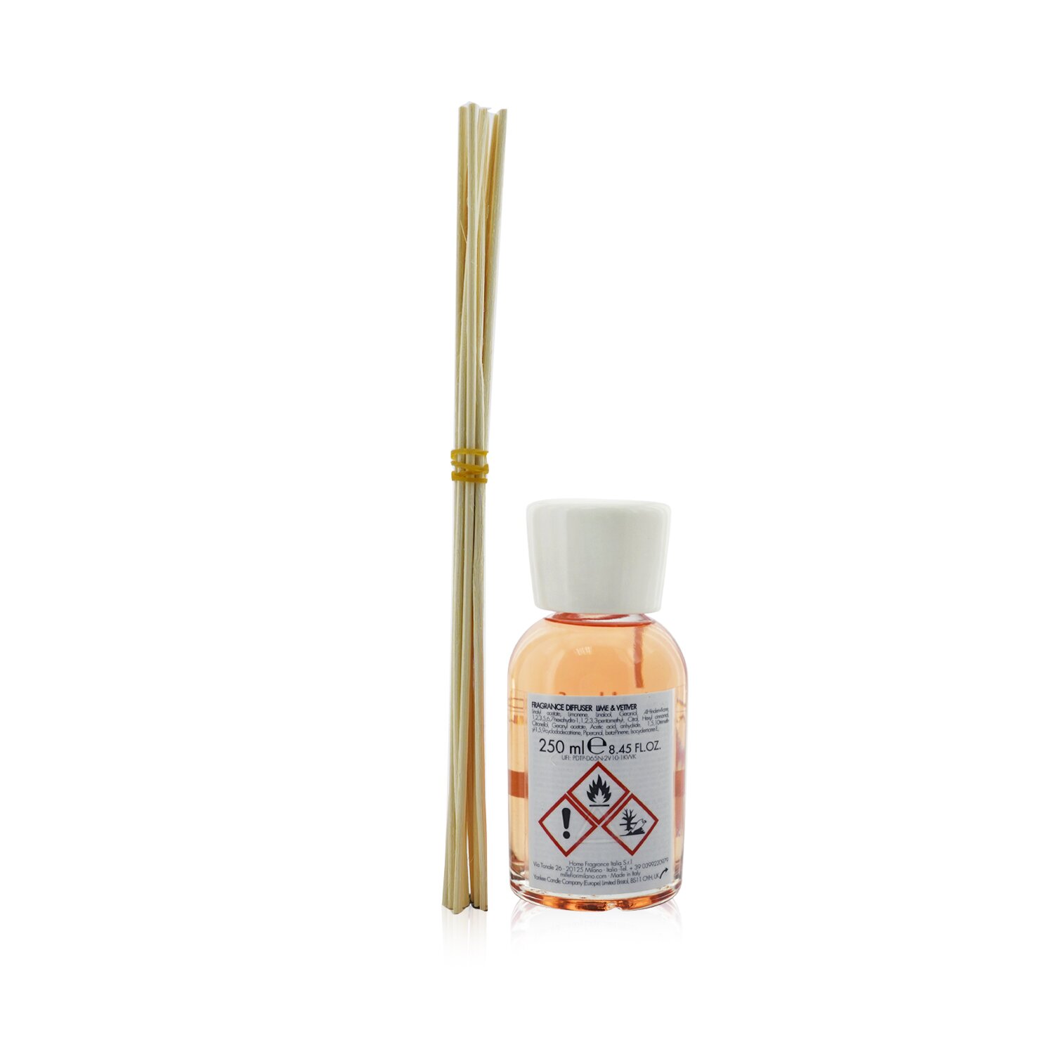 Millefiori Natural Fragrance Diffuser - Lime & Vetiver 250ml/8.45oz